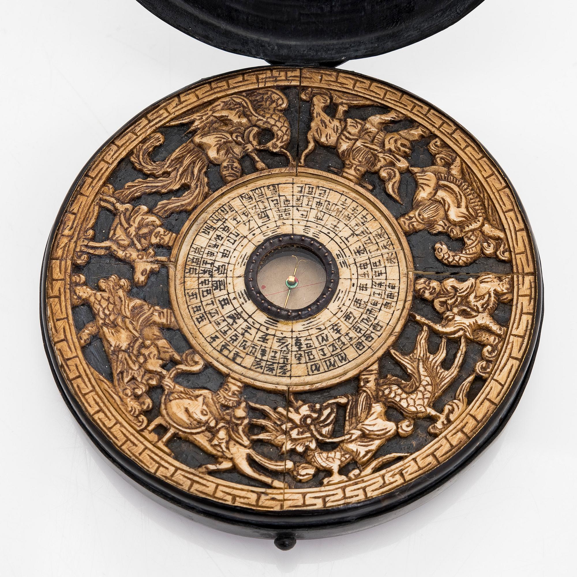 Kompassi, Qing-dynastia, Kiina, noin 1900.