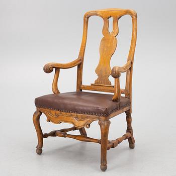 A late-Baroque armchair, first half of the 18th century.