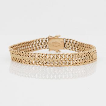 ARMBAND, guld 18k, EGG, Stockholm 1963. Vikt ca 17 gram.