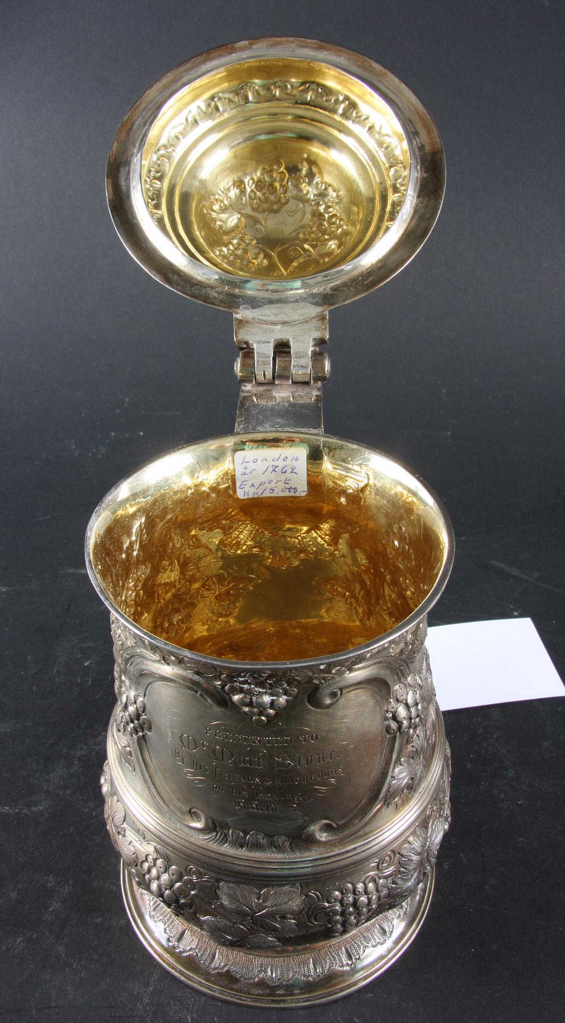 STOP, silver, London, omarbetad 1700-tal.