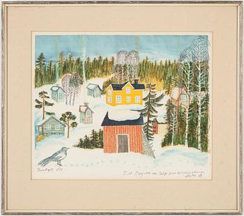 MÅRTEN ANDERSSON, 2 st,  färglitografier, provtryck, signerade och daterade 1973.