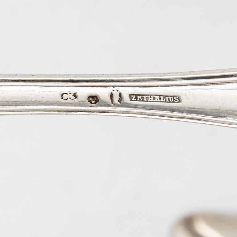 Matskedar, 7 st, silver, Sverige, 1700-1800-tal.