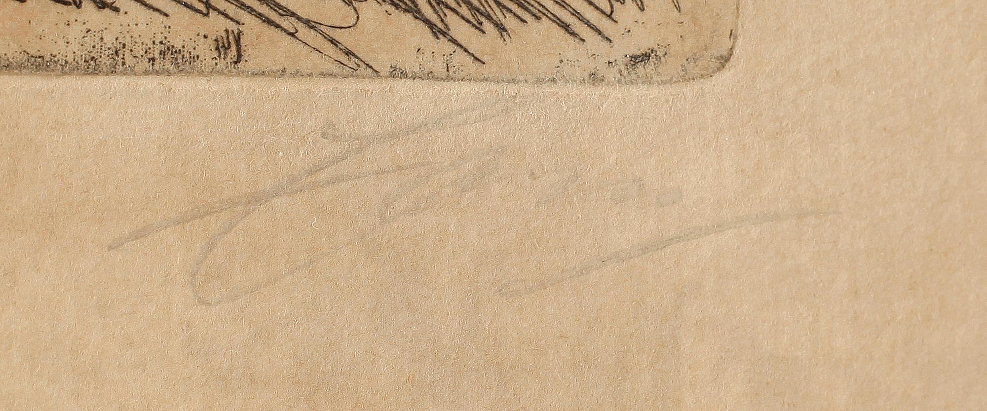 ANDERS ZORN, etsning, monogramsignerad och daterad 1907 i plåten, samt blyertssignerad.