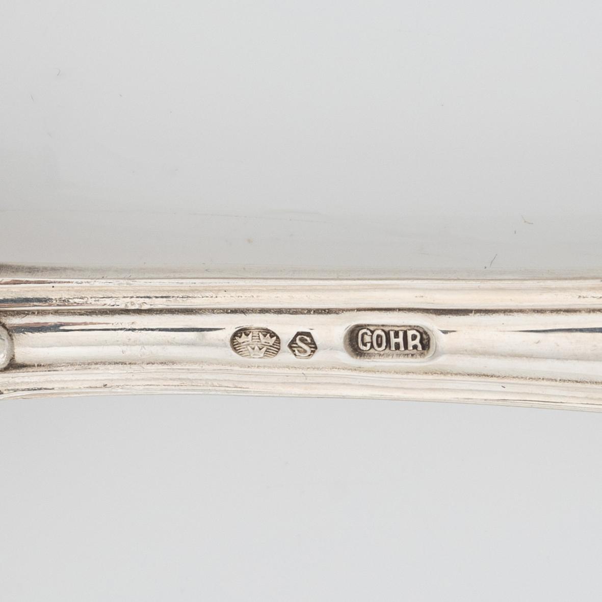 A silver cutlery, model 'Sachsisk', mark of Cohr, Denmark, and Mema, Sweden (40 pieces).