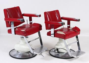 FRISÖRSTOLAR, ett par, 1900-talets mitt.