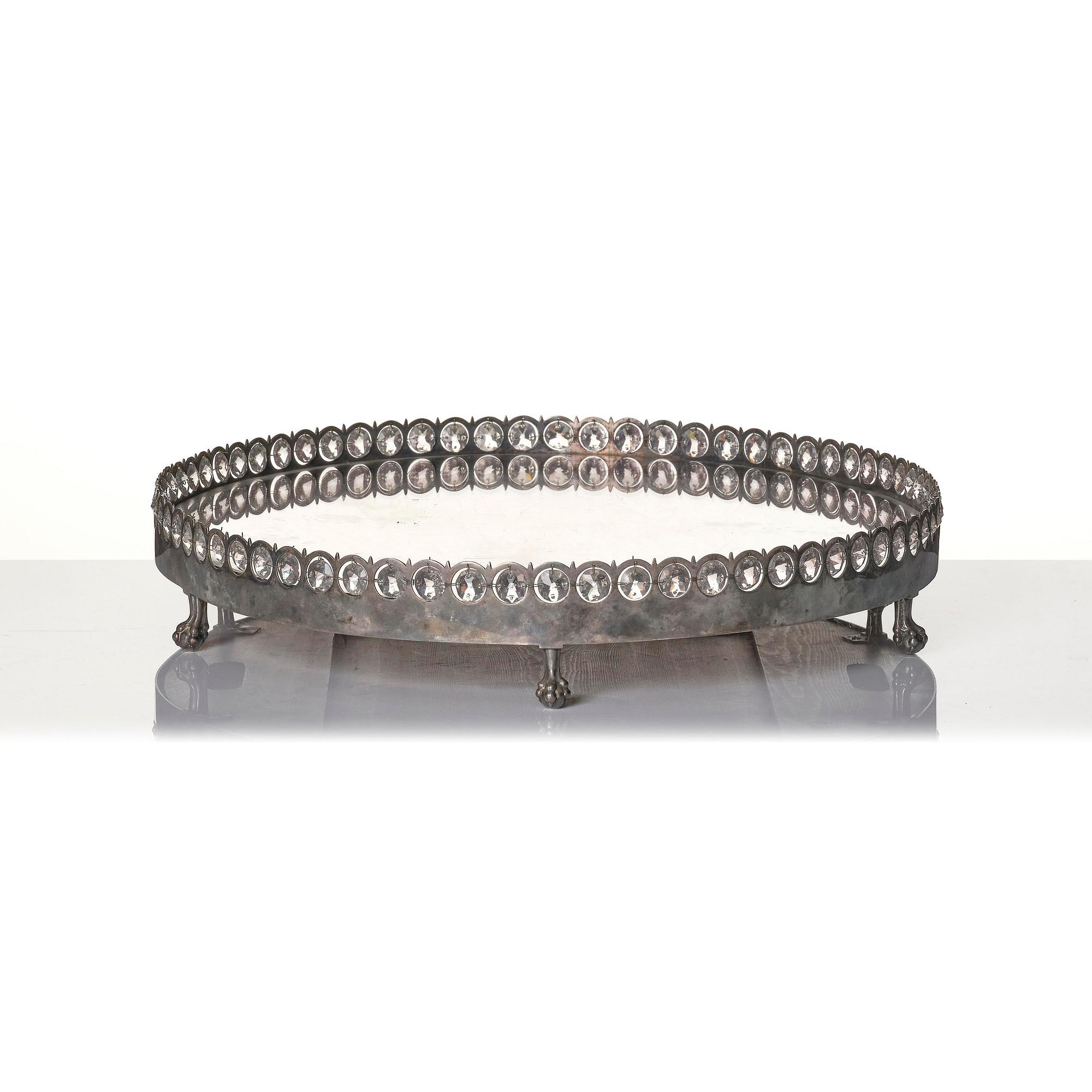 A late Gustavian silvered-brass surtout de table by C. H. Brolin (master in Stockholm, privileges of manufacture 1801).