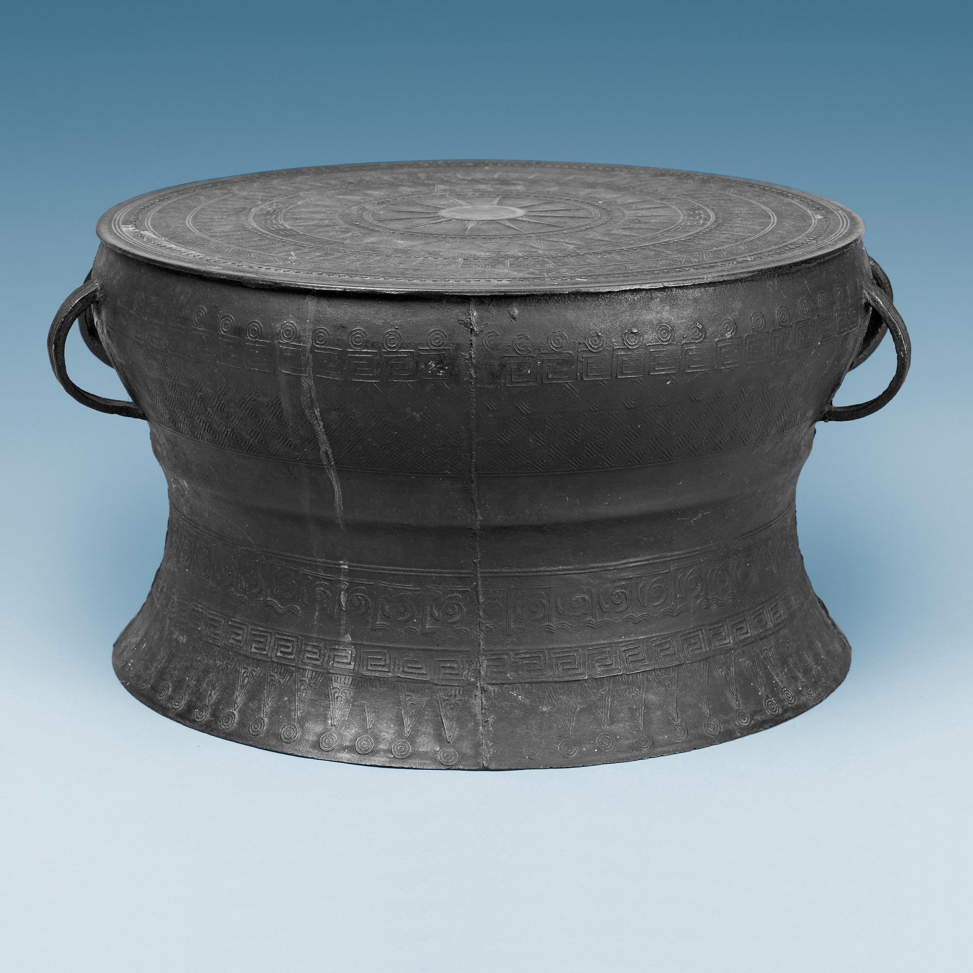 An Archaistic bronze drum.