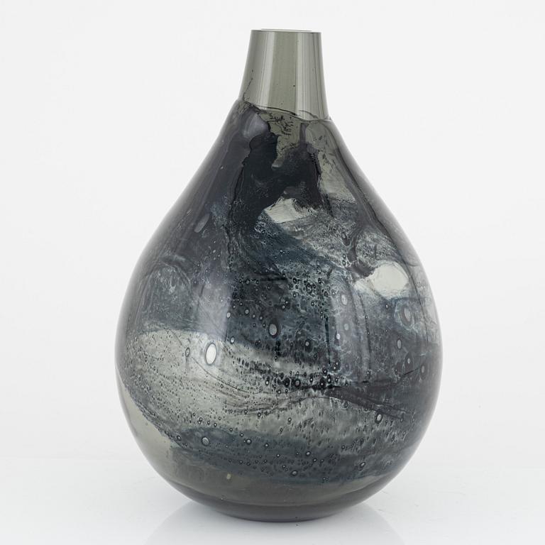 Eva Englund, a glass vase, "Eldlek", Pukeberg, Sweden, 1960's.
