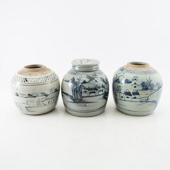 Bojaner 3 st kina 1800-tal porslin.