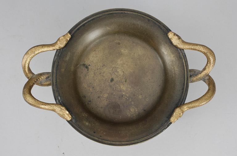 SKÅL / TAZZA, brons, empire, 1800-talets första hälft.