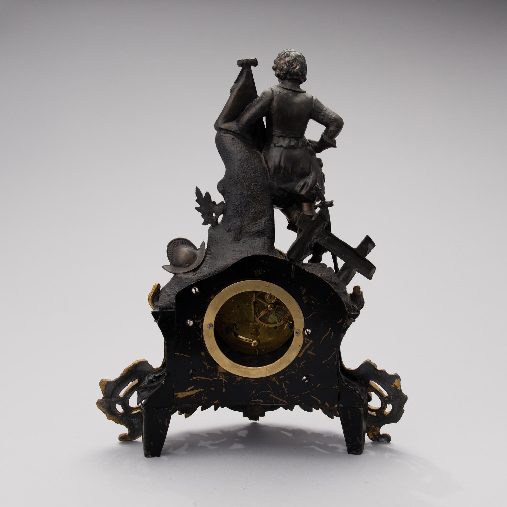 A French mid-19th century Japy Frères, mantelclock.