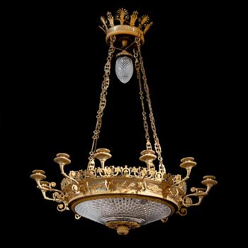 CHANDELIER, ormolu, Russia early 19th century.