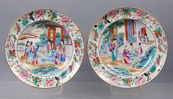 TALLRIKAR, 4 st, porslin, Kina 1800-tal.