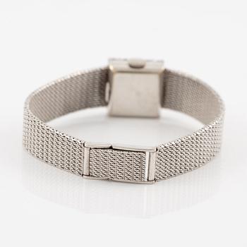 Wristwatch 18K white gold and platinum with brilliant-cut diamonds.