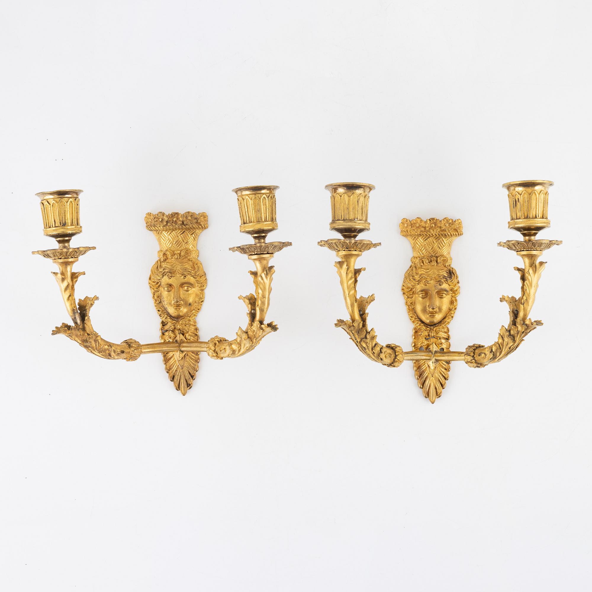 Appliquer, ett par, Empirestil, 1800-tal.