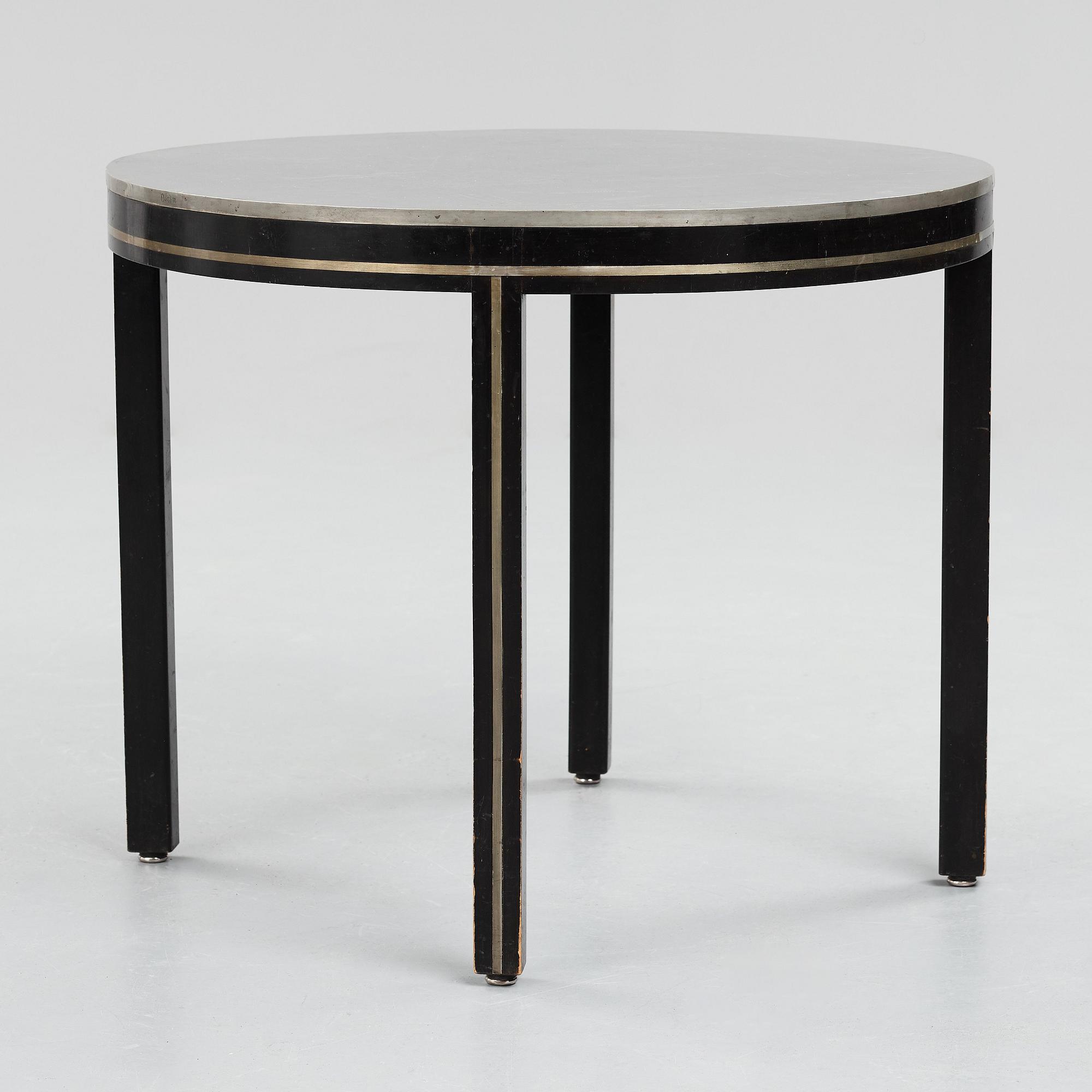 Olof Ågren, & probably Björn Trägårdh or Uno Åhrén, a pewter top table, Stockholm 1930.