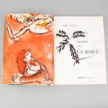 A MARC CHAGALL "Dessins pour la bible" with 24 colour lithographes, Paris 1960.