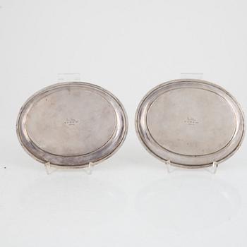 A pair of sterling silver dishes, mark of Wiwen Nilsson, Lund 1948.