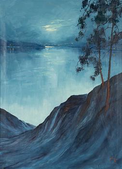 Axel Lind, Moonlit Landscape.