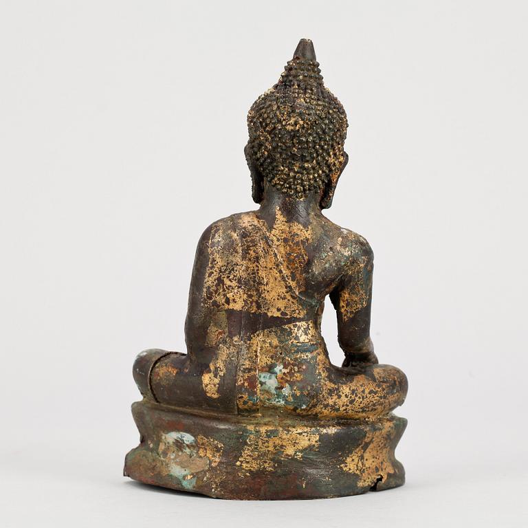 BUDDHA, patinerad metall, 1900-tal.