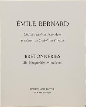 ÉMILE BERNARD, six lithographs numbered 26/125.