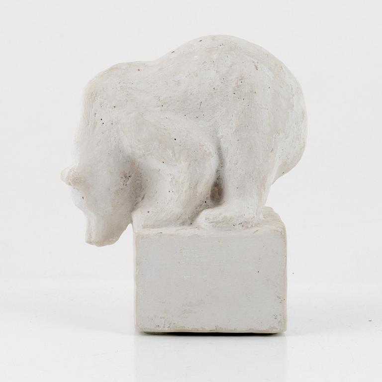 Arvid Knöppel. Skulptur, osignerad, gips.