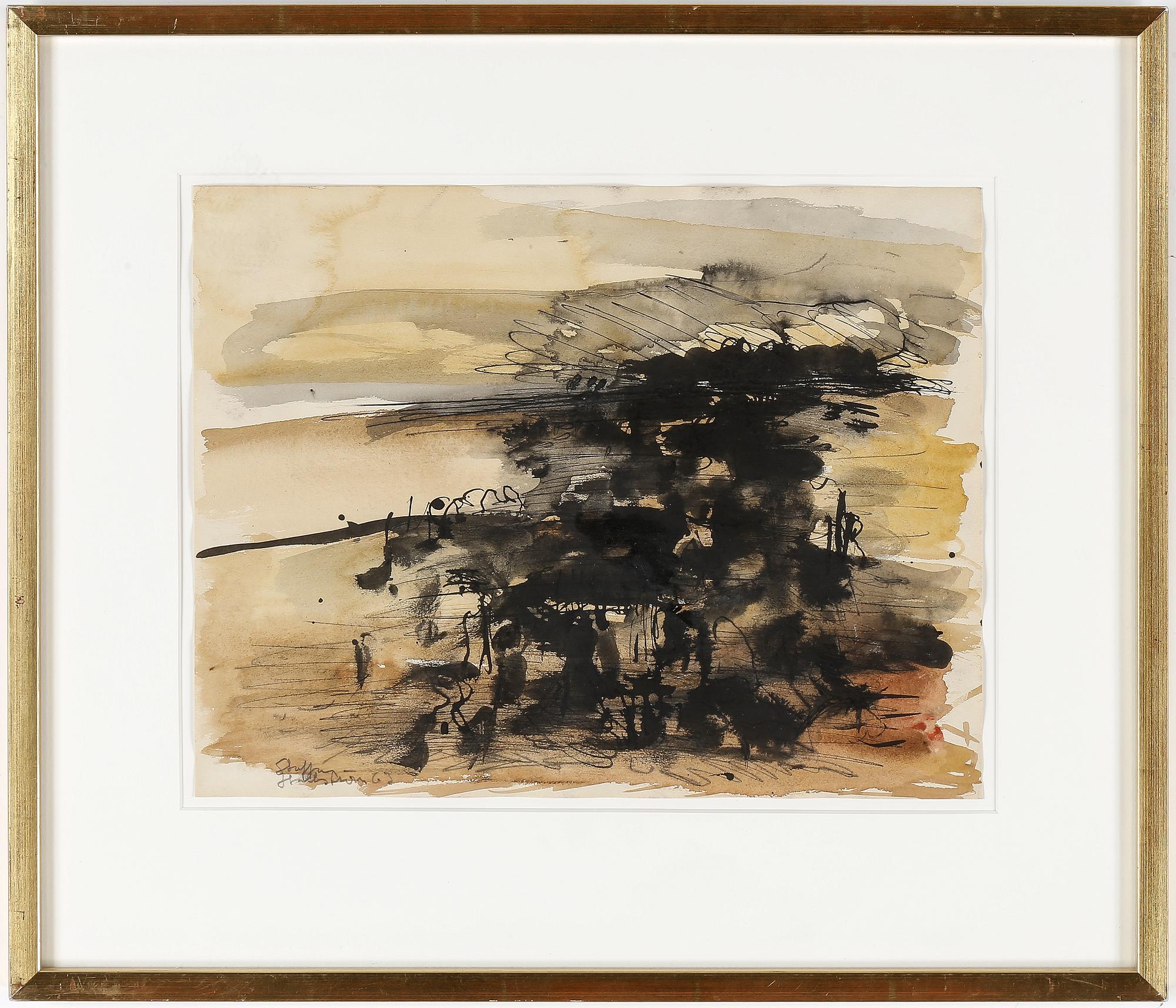 STAFFAN HALLSTRÖM, blandteknik, signerad, daterad -63.