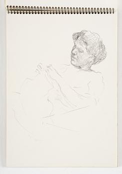 Lotte Laserstein, 4 skissböcker med blyertsteckningar.