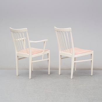 CARL MALMSTEN, a set of 4+2 'Herrgården' chairs, Bodafors.