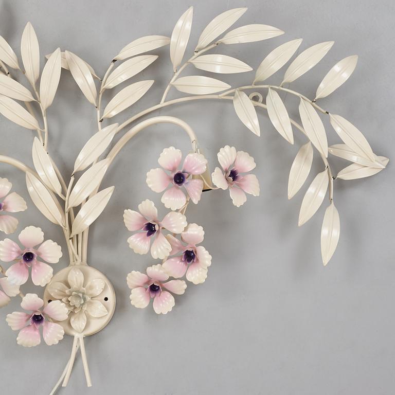 Vägglampor, ett par, troligen Italien, 1900-talets andra hälft.