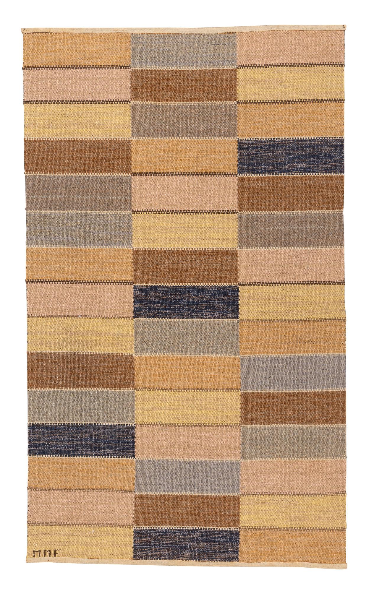 Märta Måås-Fjetterström, matta, "Nöthåret", rölakan, ca 197,5 x 118-119 cm, signerad MMF.