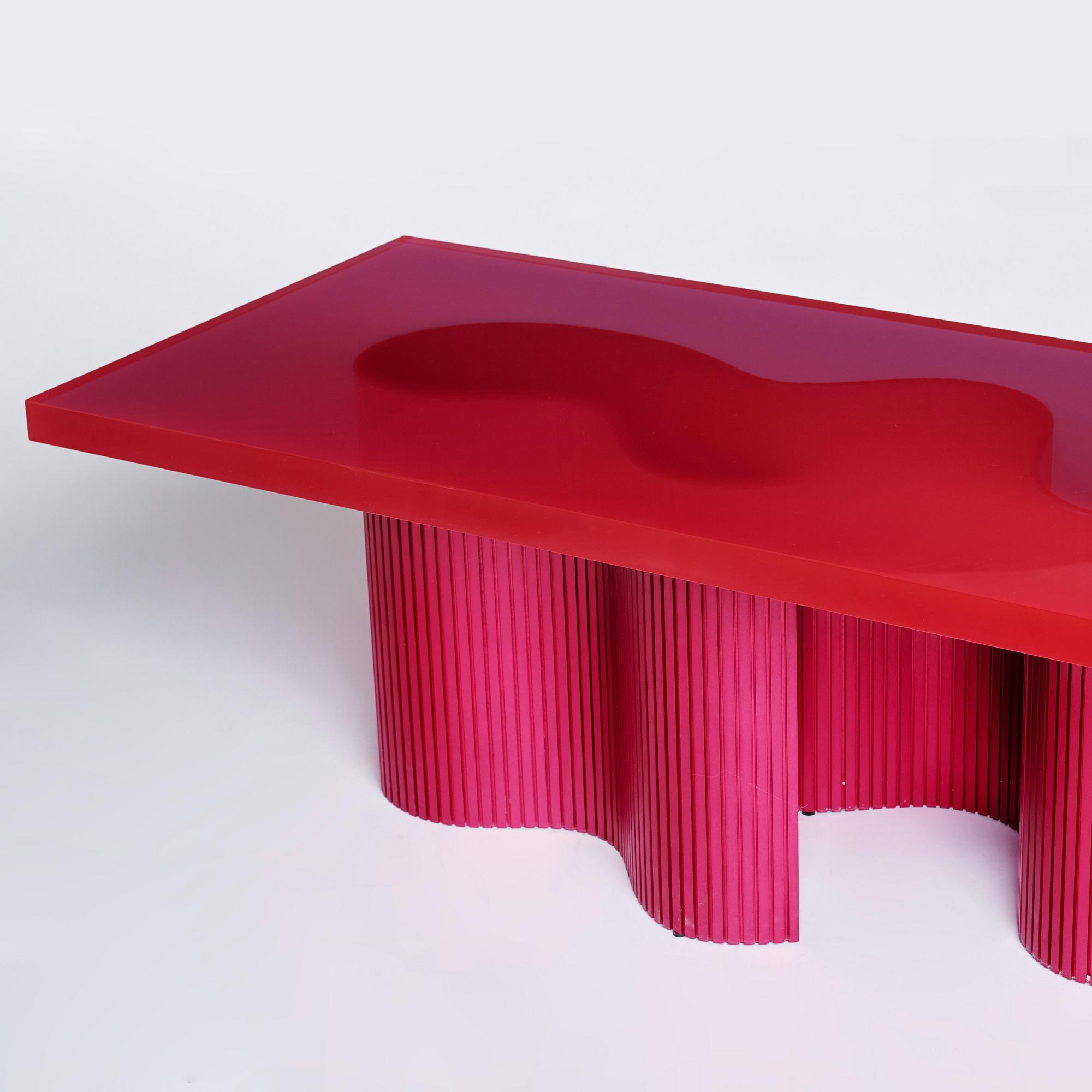Erik Olovsson, a low table, 'Spine', Studio E.O., his own studio, 2020.