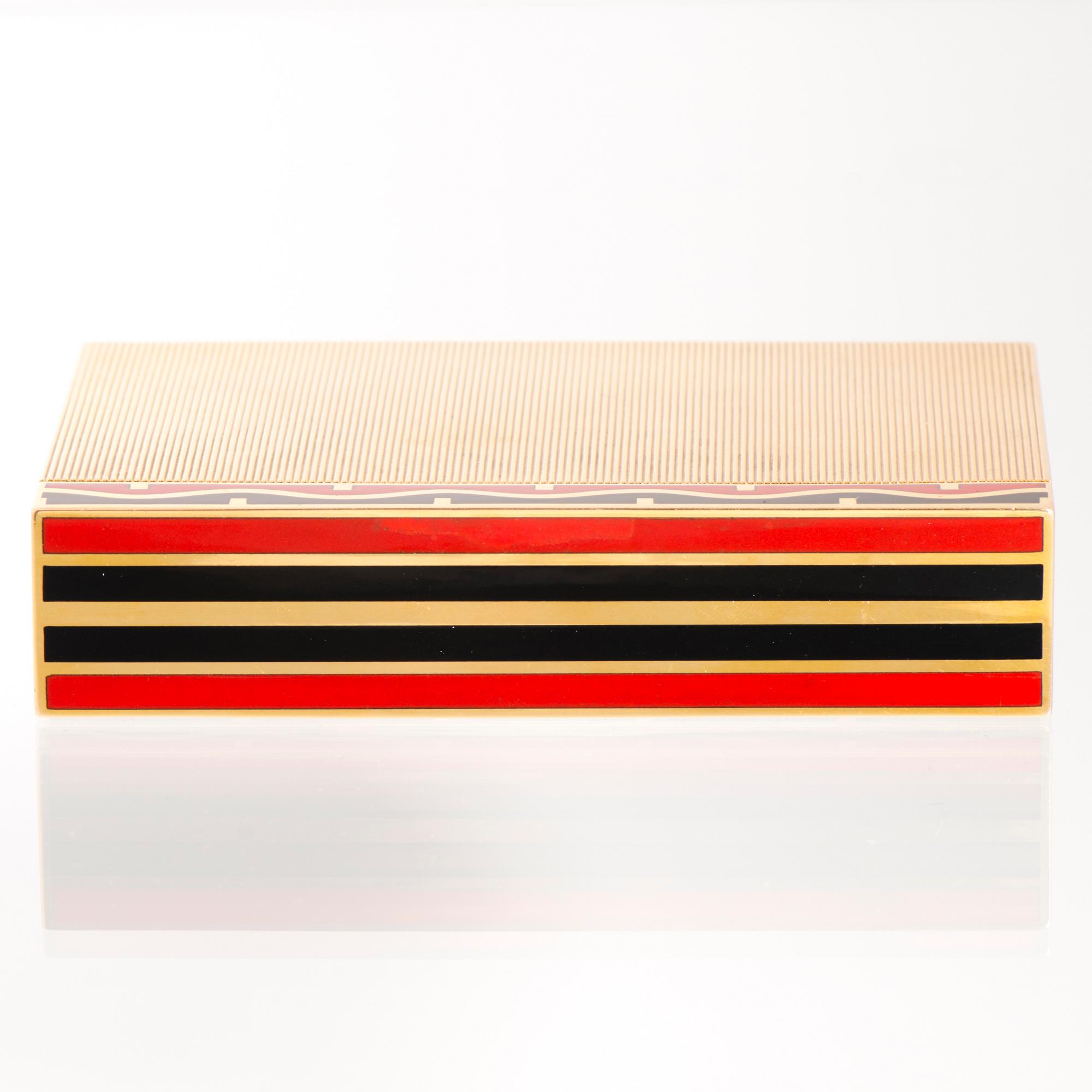 A VAN CLEEF & ARPELS CASE, 18K gold, enamel, c. 1930s.