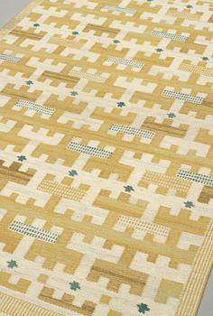 Ann-Mari Lindbom, gift Forsberg, A CARPET, "Gulbroka", flat weave, ca 210,5 x 134,5 cm, signed AB MMF AMF.