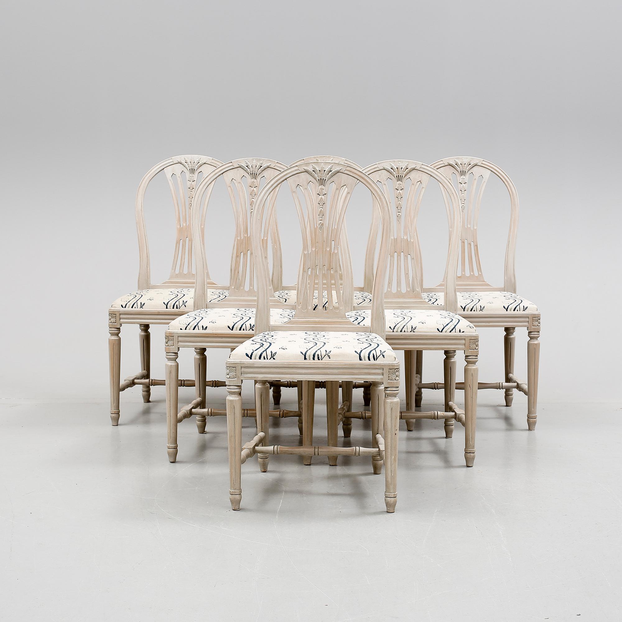 STOLAR, 6st, gustaviansk stil, 1900-tal.