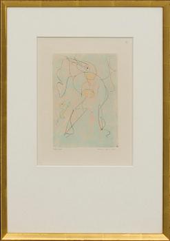 MAX ERNST, a lithograph in color. Numbered 78/100 and signed.