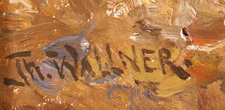 Thure Wallner, oil on panel, signed.