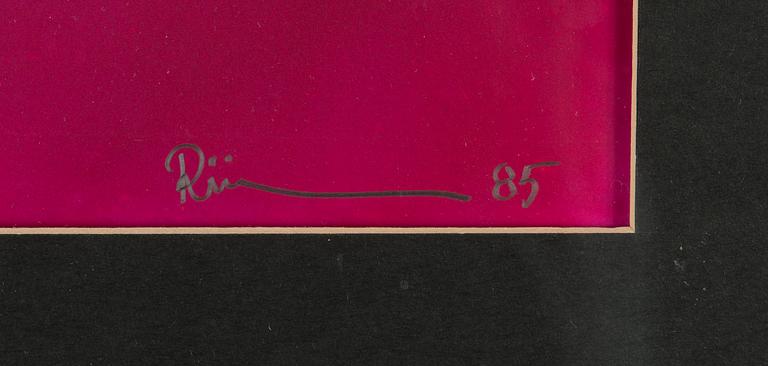 Kari Riipinen, hand coloured photograph, signed and dated -85.