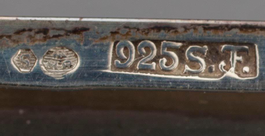 DOSOR, 5 st, silver, 1900-tal. Vikt 354 g.