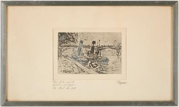 Paul Signac · PAUL SIGNAC, etsning och akvatint på japanpapper, sign i plåt.