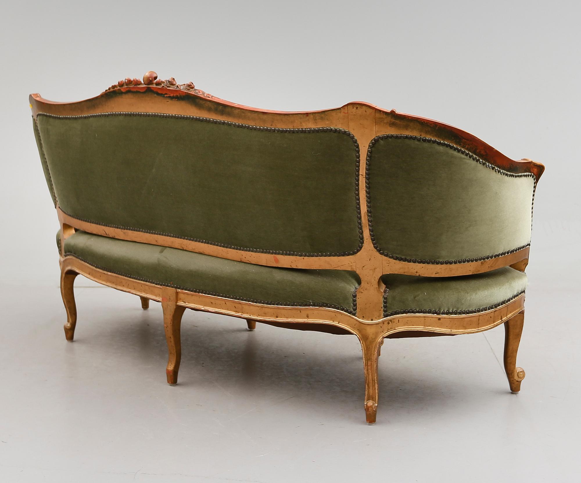 SOFFA, rokokostil, omkring år 1900.