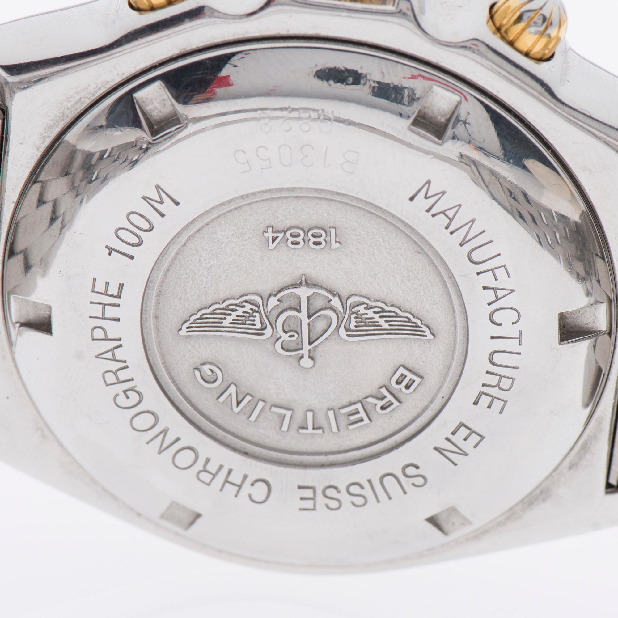 ARMBANDSUR, herr, Breitling Crosswind Chronograph. Tachymeter. Stål. 1997.