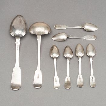 SKEDAR, silver, bland annat Erik Wilhelm Sällström, S:t Petersburg 1845.