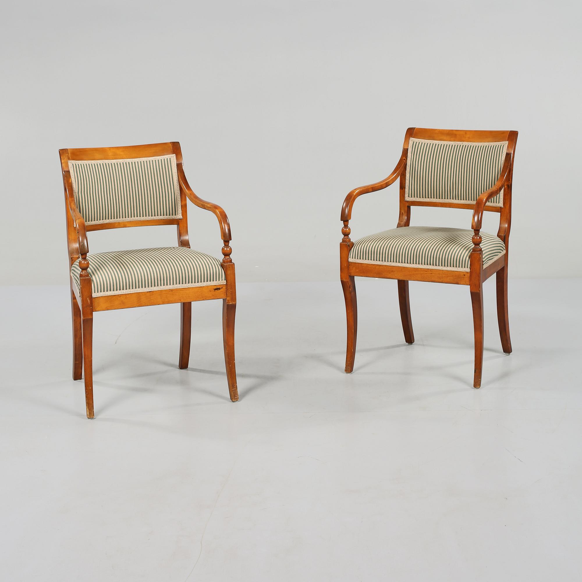 KARMSTOLAR, ett par, Karl Johan, 1800-talets första hälft.