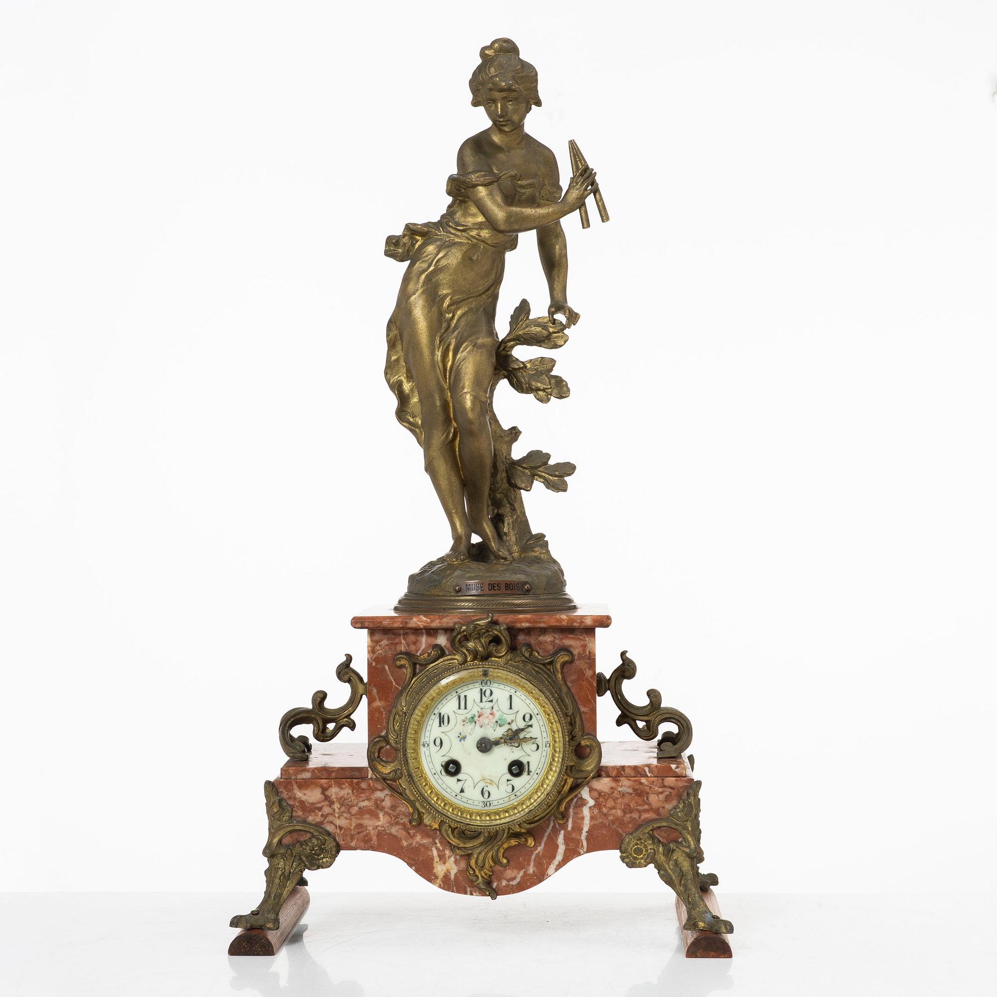 A mantle clock, France, circa 1900.