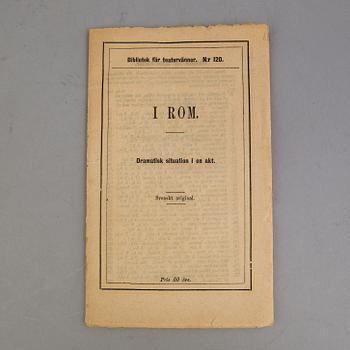 A set of five books by August Strindberg, original editions.