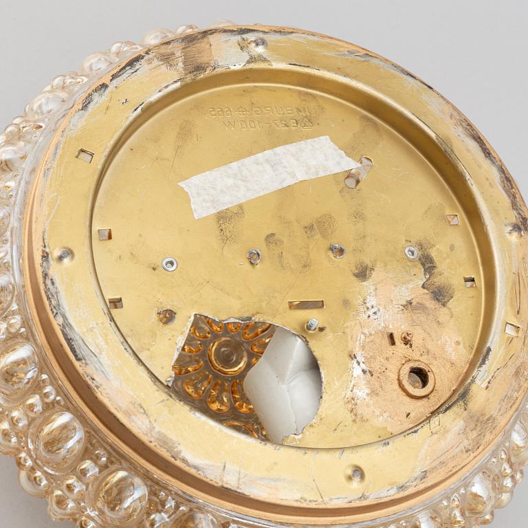 Taklampor/vägglampor, ett par, Glashütte Limburg, Tyskland, 1900-talets andra hälft.