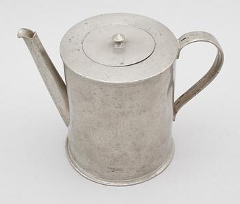 TEKANNA, tenn, Nils Abraham Santesson, Stockholm 1874.