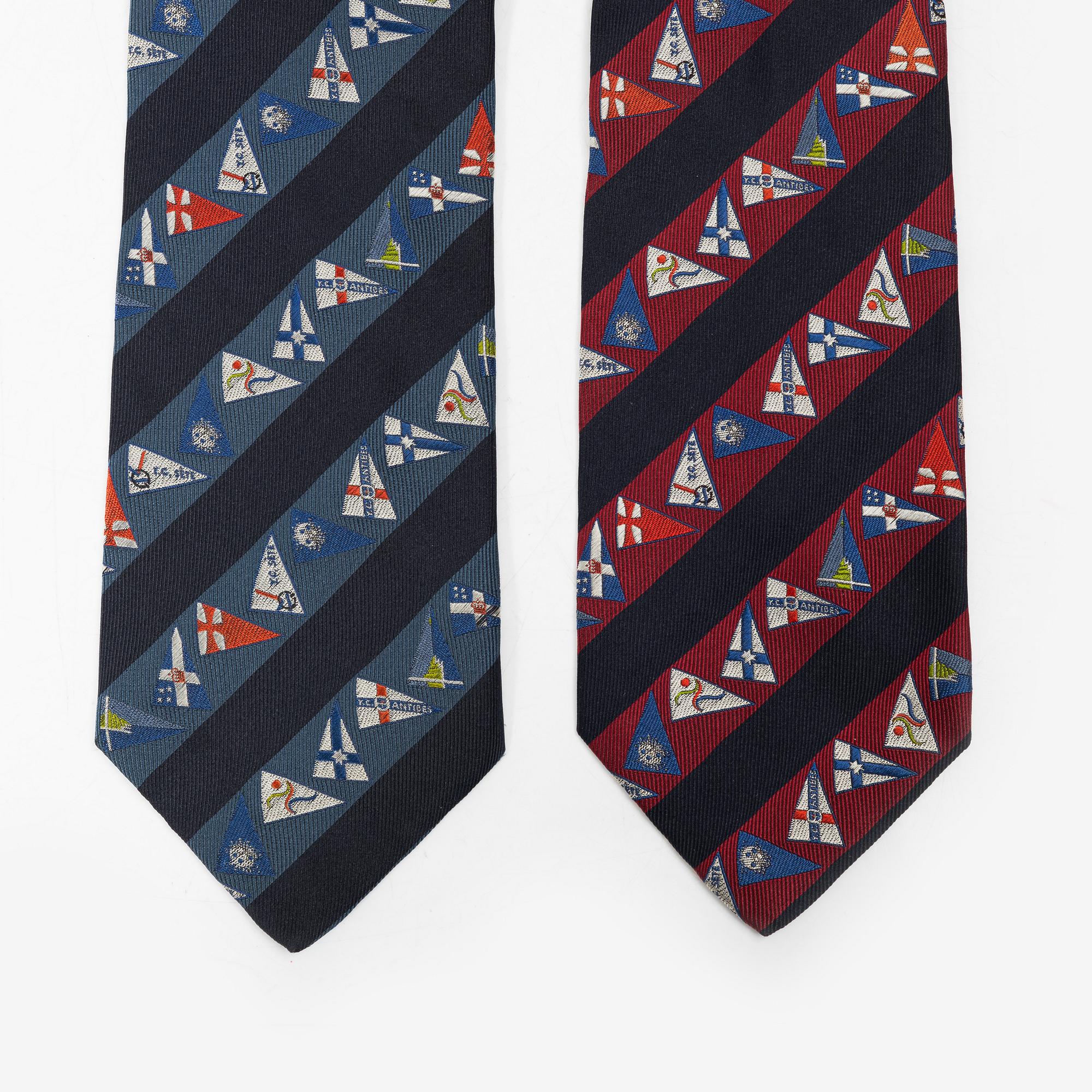 Louis Vuitton, ties, 2 pcs, "Americas Cup".