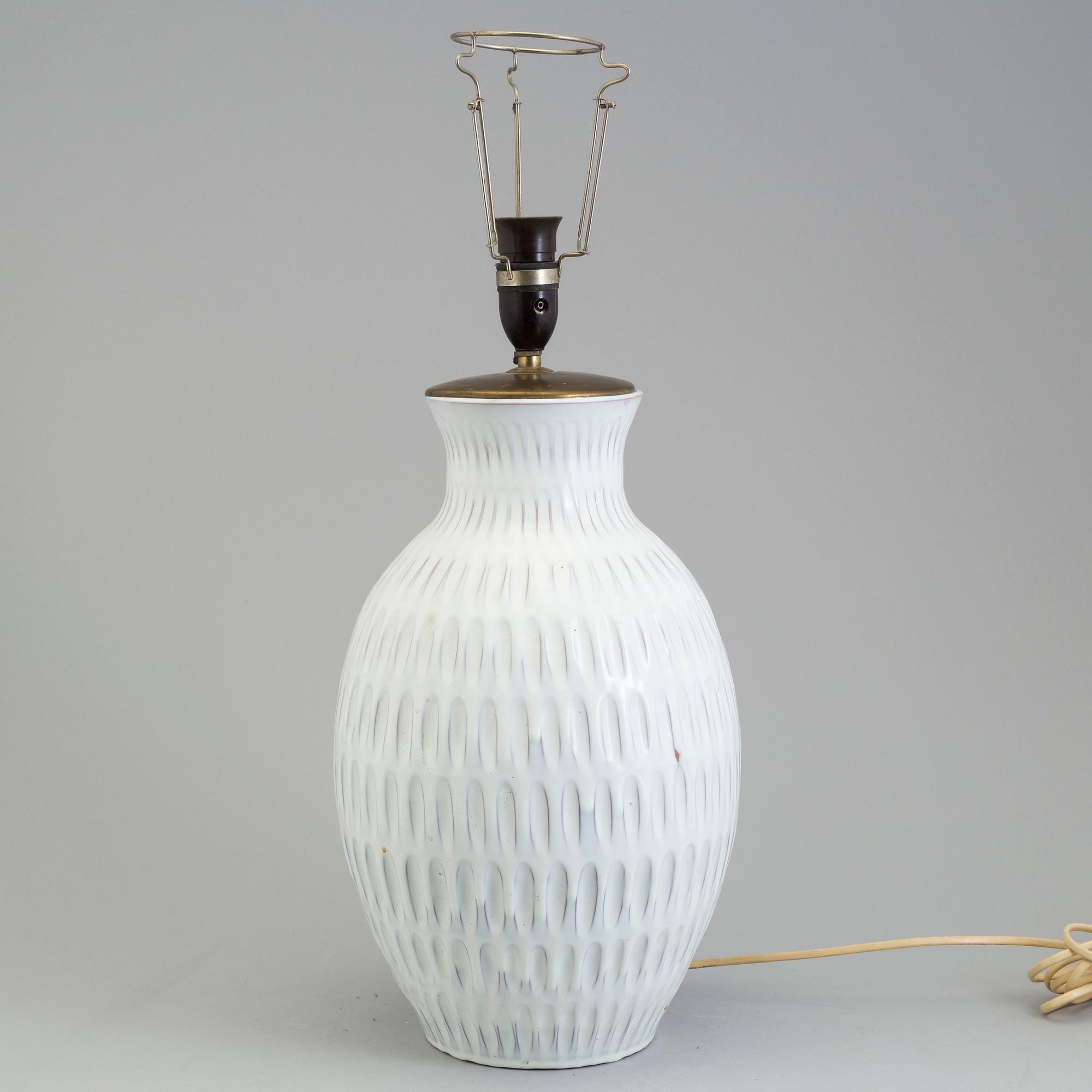 ANNA-LISA THOMSON, bordslampa, lergods, Upsala Ekeby.